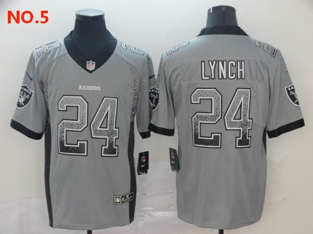 Men's Las Vegas Raiders 24 Marshawn Lynch Jesey NO.5;